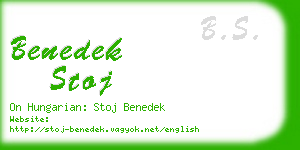 benedek stoj business card